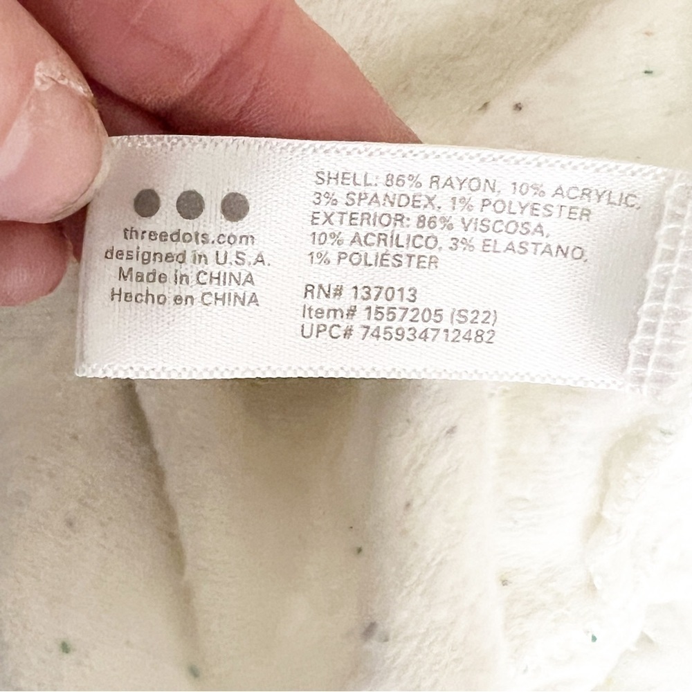 Three Dots Confetti Long Sleeve Top - Picture 5 of 5